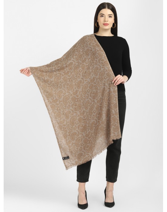 Women stole printed design camel
